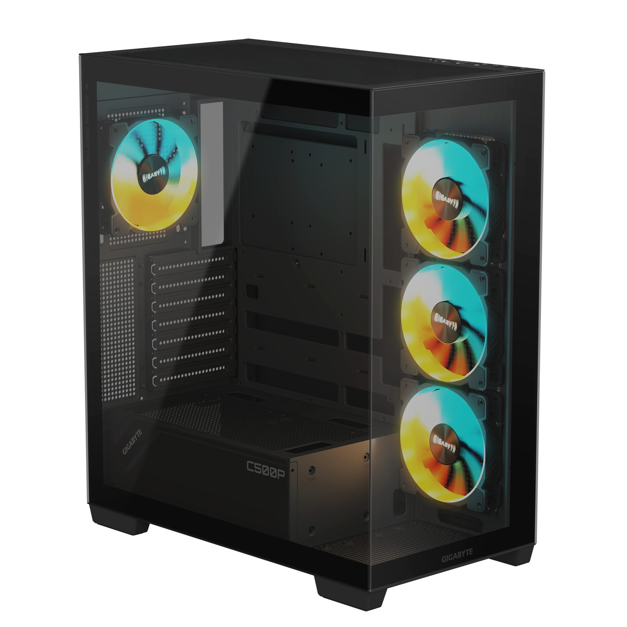GIGABYTE C500 Panoramic Stealth PC Cabinet - Zapnet.in