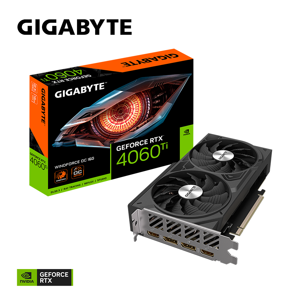 GIGABYTE GeForce RTX 4060 Ti WINDFORCE OC 16G Graphics Card (GV-N406TWF2OC-16GD) - Zapnet.in