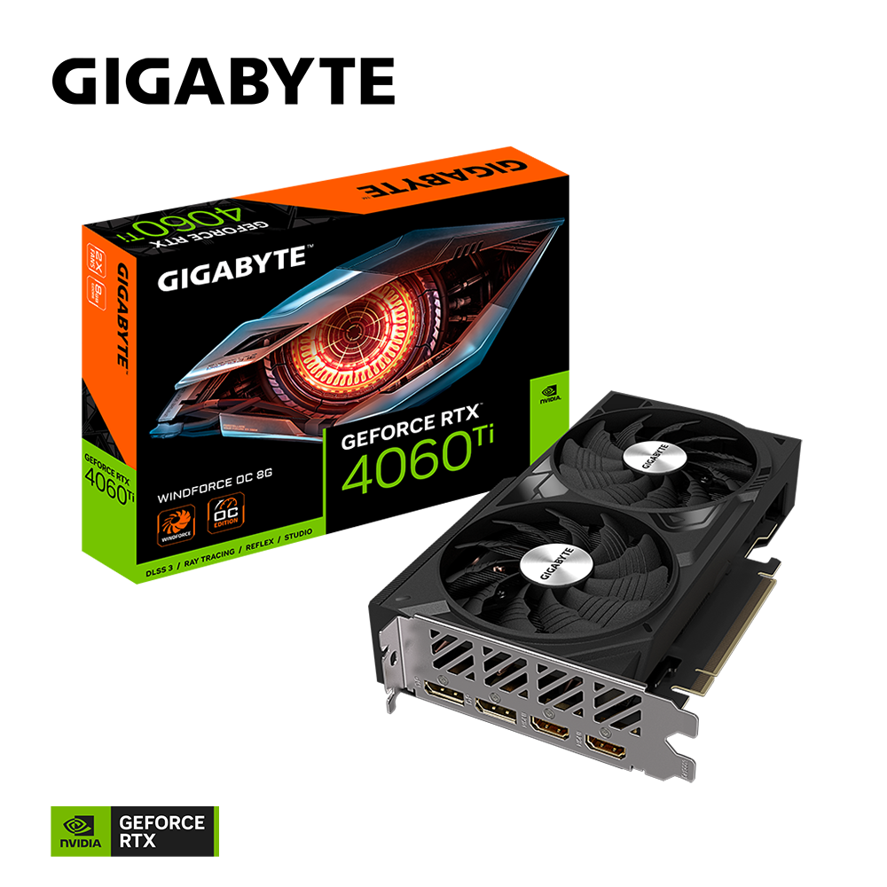 Gigabyte GeForce RTX™ 4060 Ti WINDFORCE OC 8G (GV-N406TWF2OC-8GD / V2) - Zapnet.in
