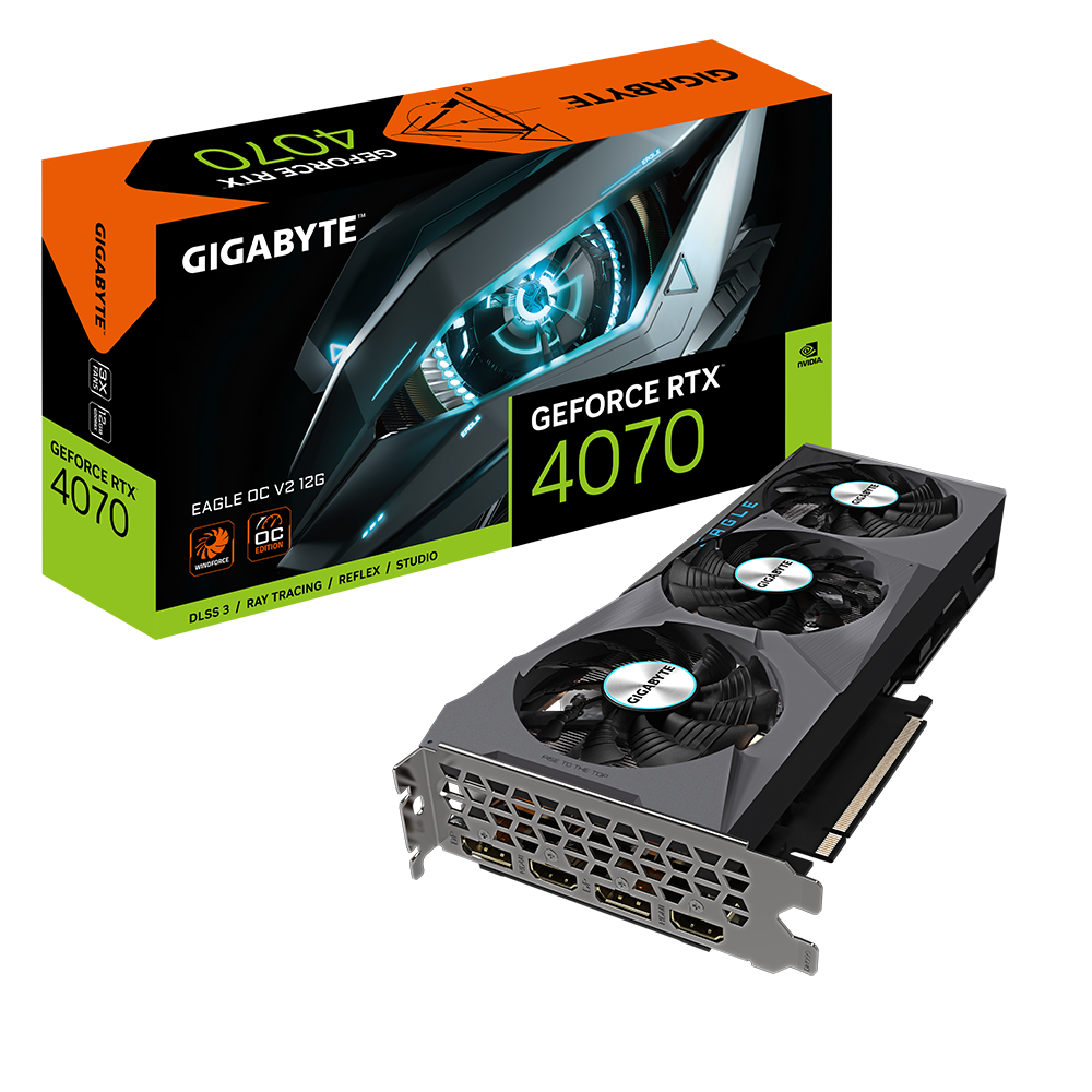 GIGABYTE GeForce RTX 4070 Eagle OC V2 (GV-N4070EAGLE OC-12GD / V2) - Zapnet.in