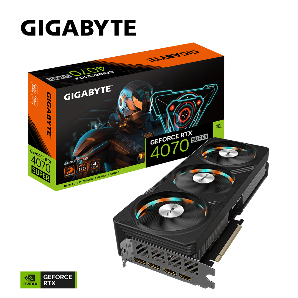 GIGABYTE GeForce RTX 4070 Super Gaming OC 12G Graphics Card (GV-N407SGAMING OC-12GD) - Zapnet.in