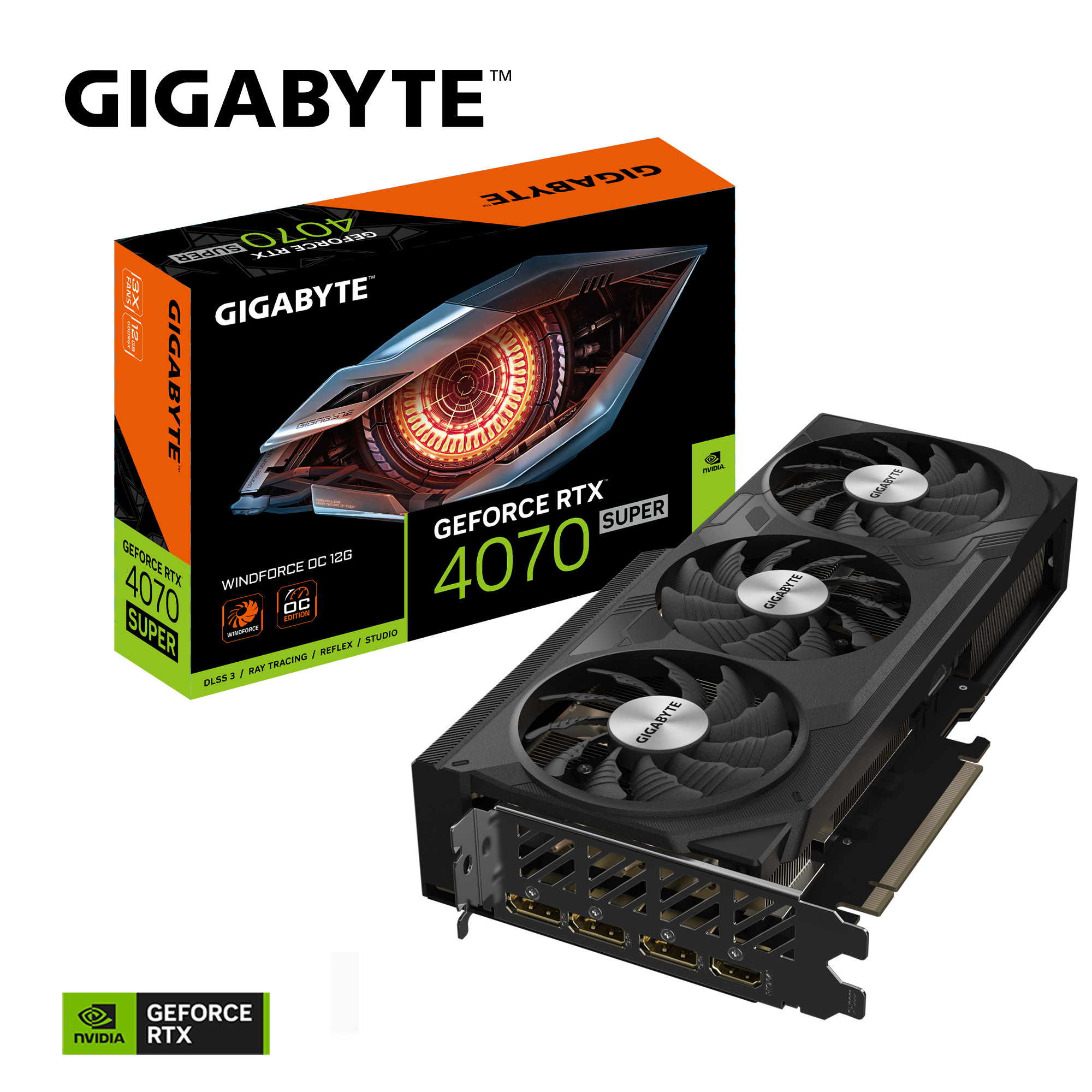 GIGABYTE Geforce RTX 4070 Super Windforce Oc 12G Graphics Card (GV-N407SWF3OC-12GD) - Zapnet.in