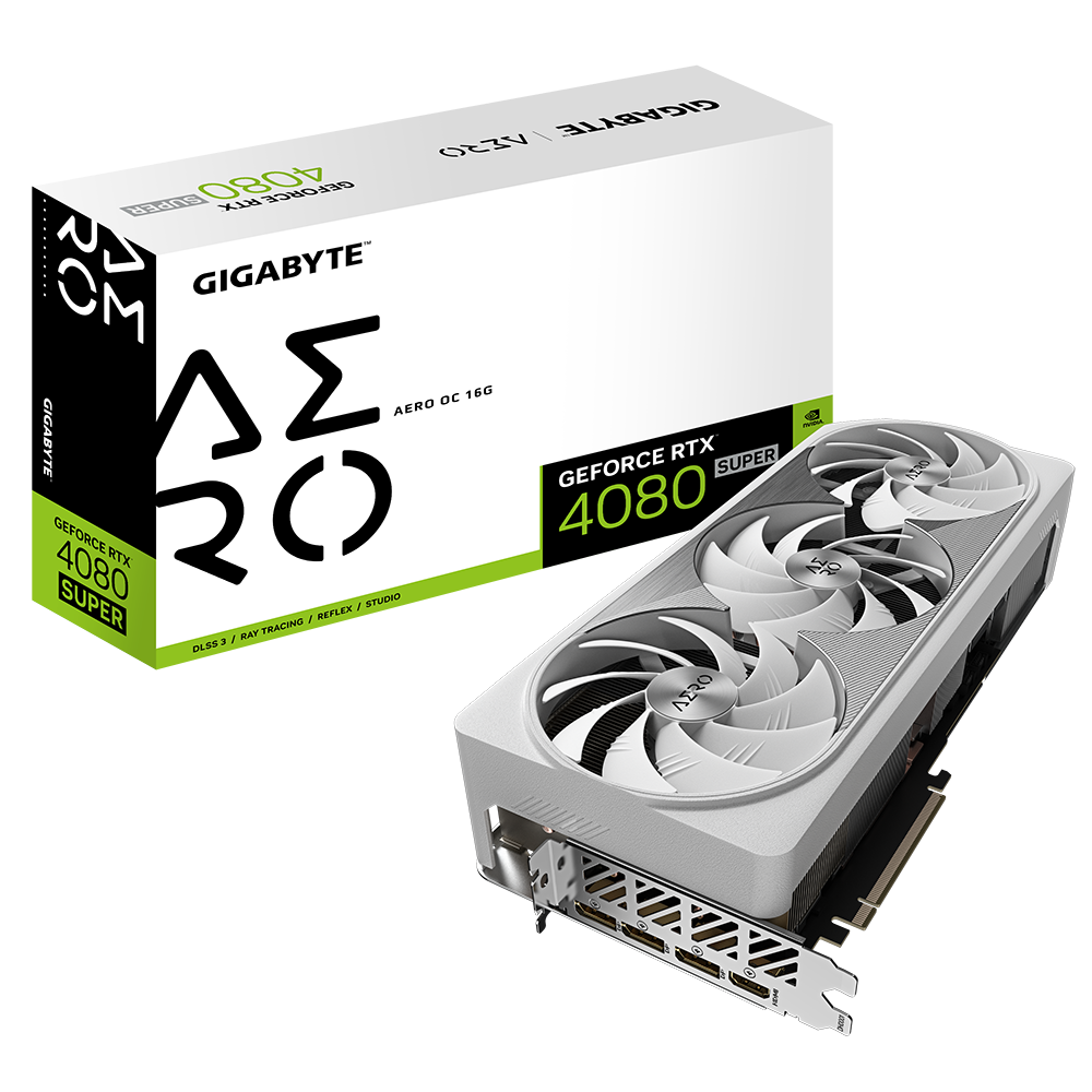 GIGABYTE GeForce RTX 4080 Super AERO OC 16G Graphics Card, 3X WINDFORCE Fans, 16GB 256-bit GDDR6X, GV-N408SAERO OC-16GD Video Card - Zapnet.in