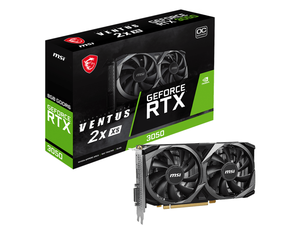 MSI GeForce RTX 3050 Ventus 2X XS 8GB OC graphics card