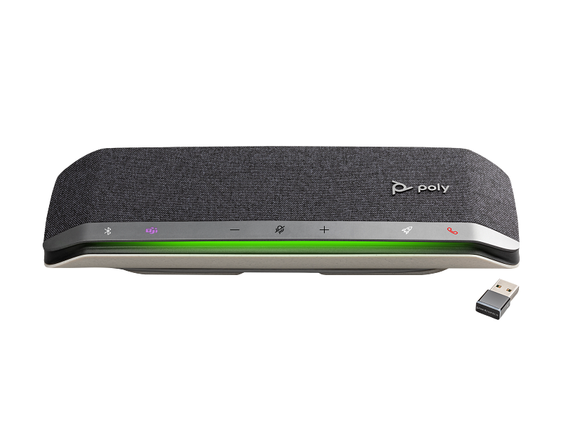 Poly Sync 40+ Microsoft Teams Certified USB-A USB-C Speakerphone +BT700 USB-A Adapter (77P36AA) - Zapnet.in