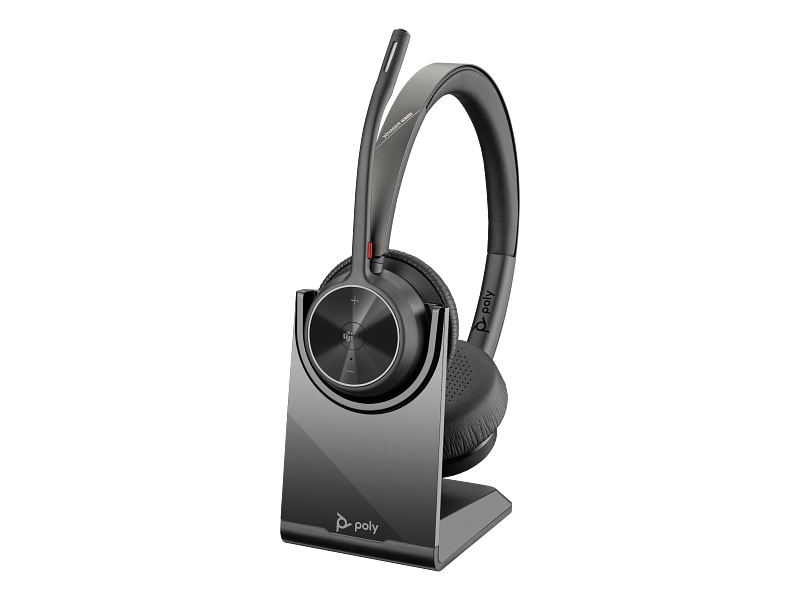 Poly Voyager 4320 Microsoft Teams Certified Headset +BT700 dongle +Charging Stand (77Z00AA) - Zapnet.in