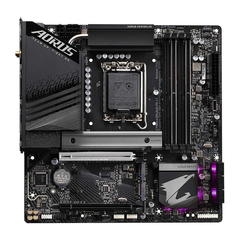 GIGABYTE Z790M Aorus Elite Ax Lga1700 Micro ATX DDR Motherboard (Z790M-Aorus-Elite-Ax) - Zapnet.in