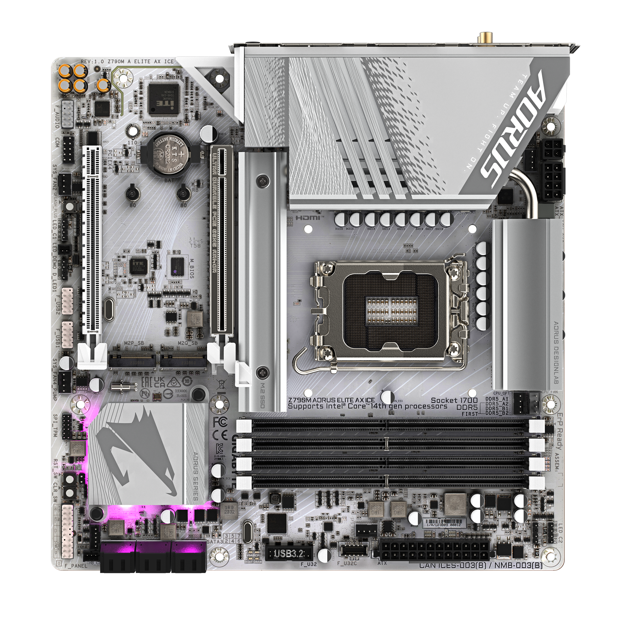Z790M AORUS ELITE AX ICE Motherboard - Zapnet.in