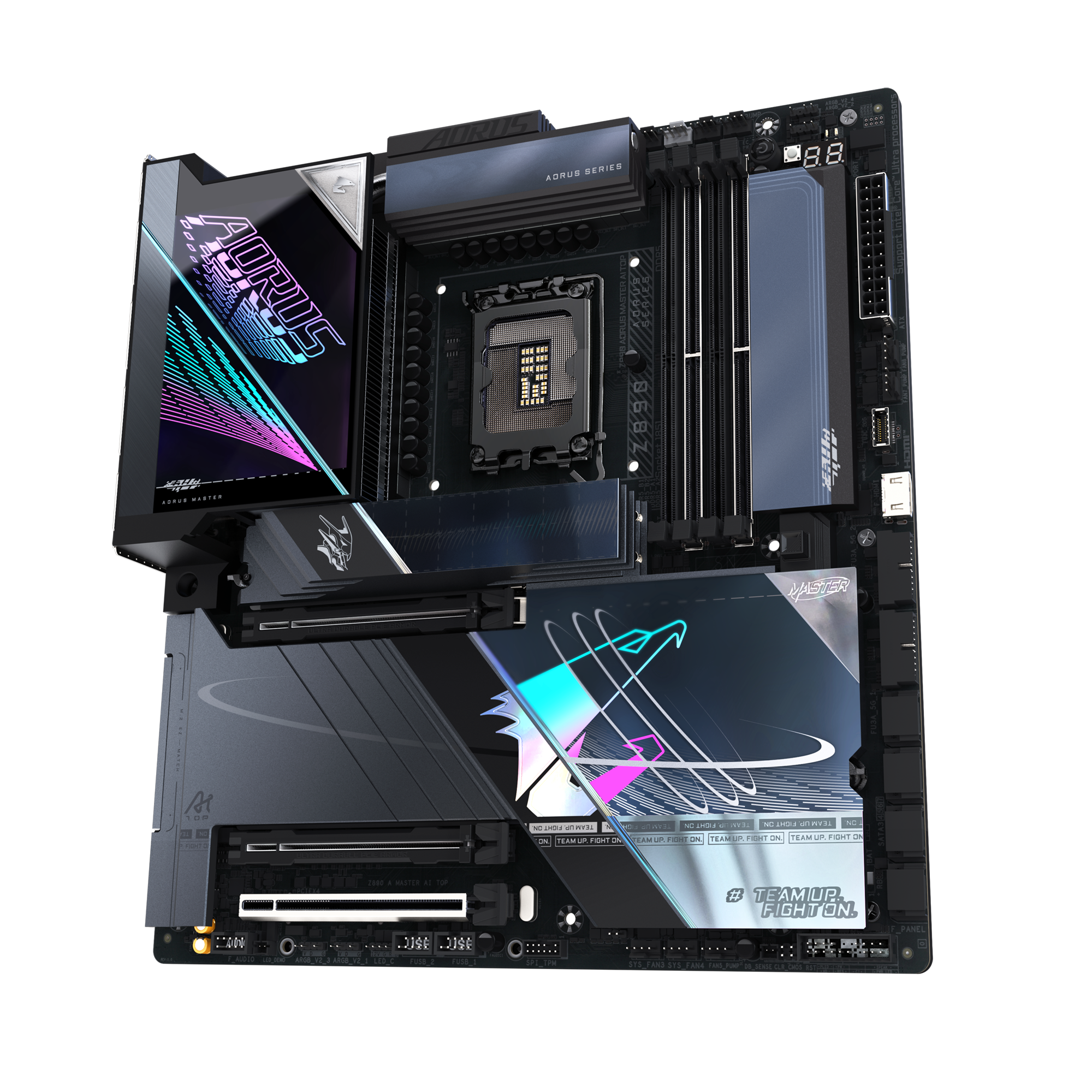 GIGABYTE Z890 Aorus Master AI TOP LGA 1851 E-ATX Motherboard, Intel Z890 Chipset, 4x DDR5 DIMM Slots, Up to 256GB Max Memory, 2x PCIe 5.0 x16 Slot, 4x M.2 Slots | Z890-A-MASTER-AI-TOP - Zapnet.in
