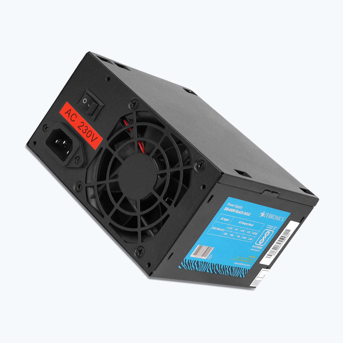 Zebronics Gold Series SMPS - rear fan view reference image