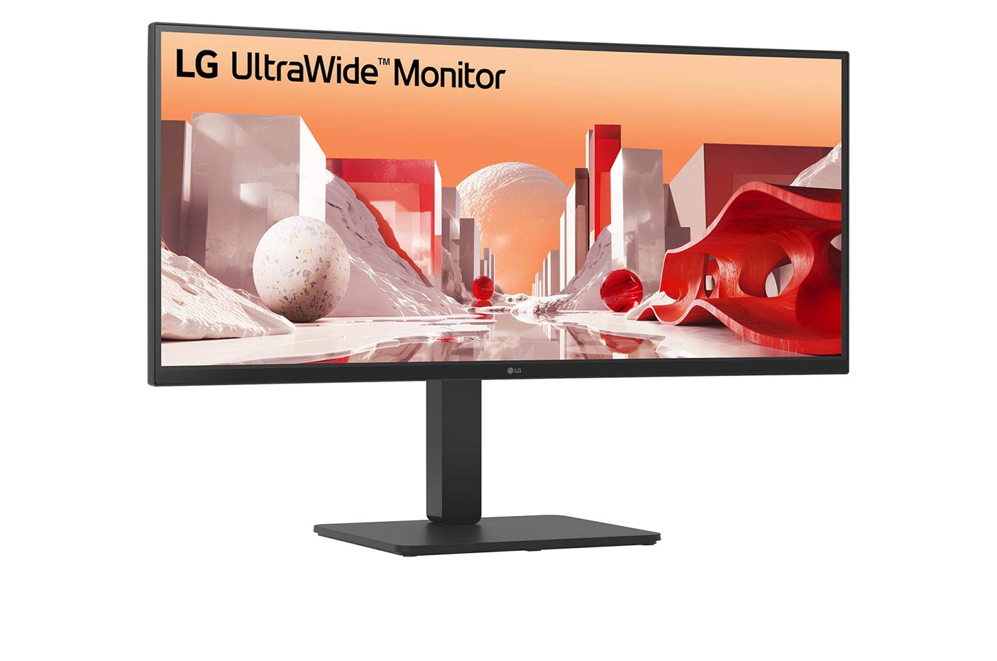 LG 34BA75QE UltraWide Curved Monitor side view