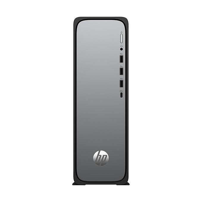 HP OmniDesk Slim Tower Desktop - front view