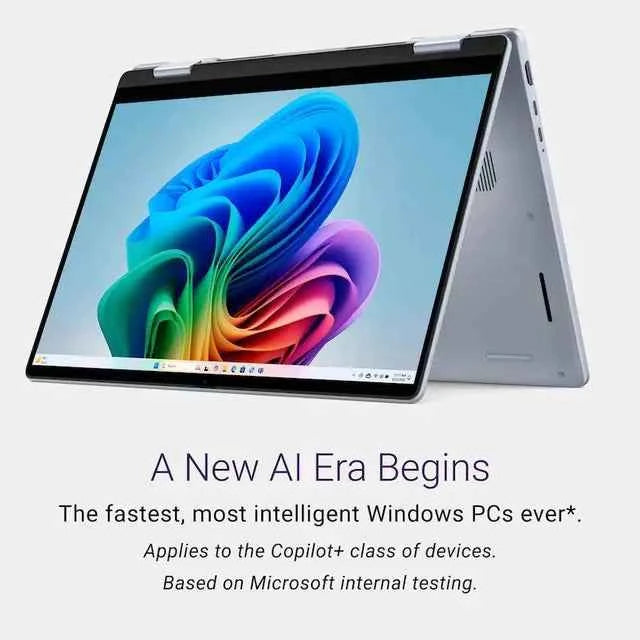 Dell 14 Plus 2-in-1 DB04250 Laptop (Intel Core Ultra 7 256V, 16GB LPDDR5X, 512GB SSD, 14" FHD+ Touch, Intel Arc Graphics, Win 11 Home, Active Pen, Ice Blue, Dell Bag)