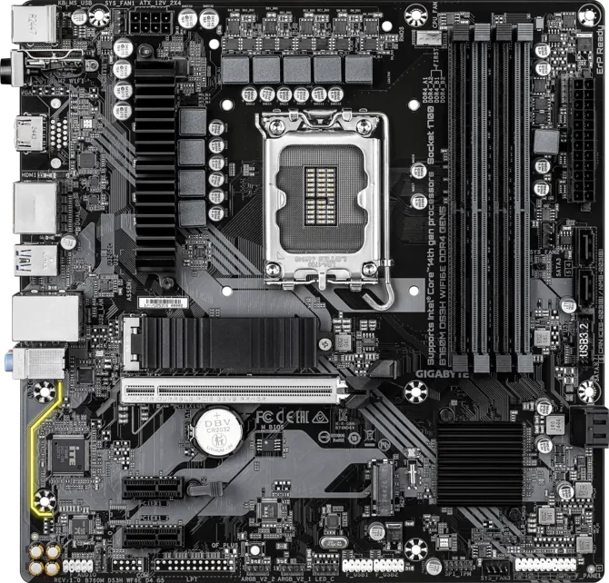 GIGABYTE B760M DS3H WIFI6E DDR4 GEN5 LGA1700 Micro ATX Motherboard