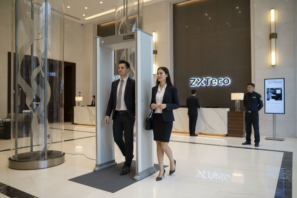 ZKTeco ZK-D1010L Metal Detector - Hotel Lobby Installation