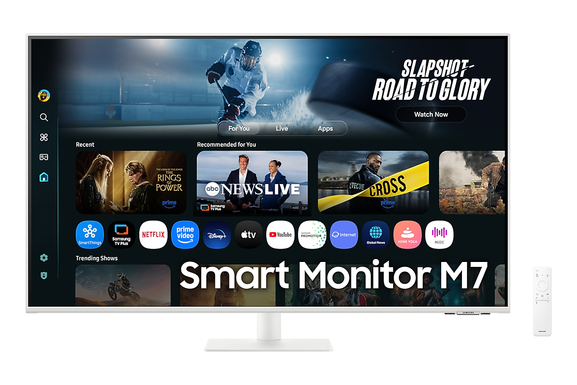 Samsung Smart Monitor M7 43 inch 4K UHD White LS43FM701UWXXL - front view