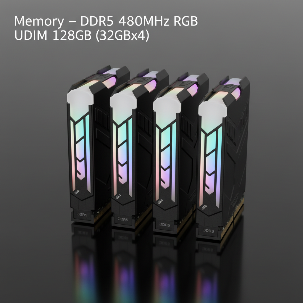 Memory – DDR5 4800MHz RGB UDIMM 128GB