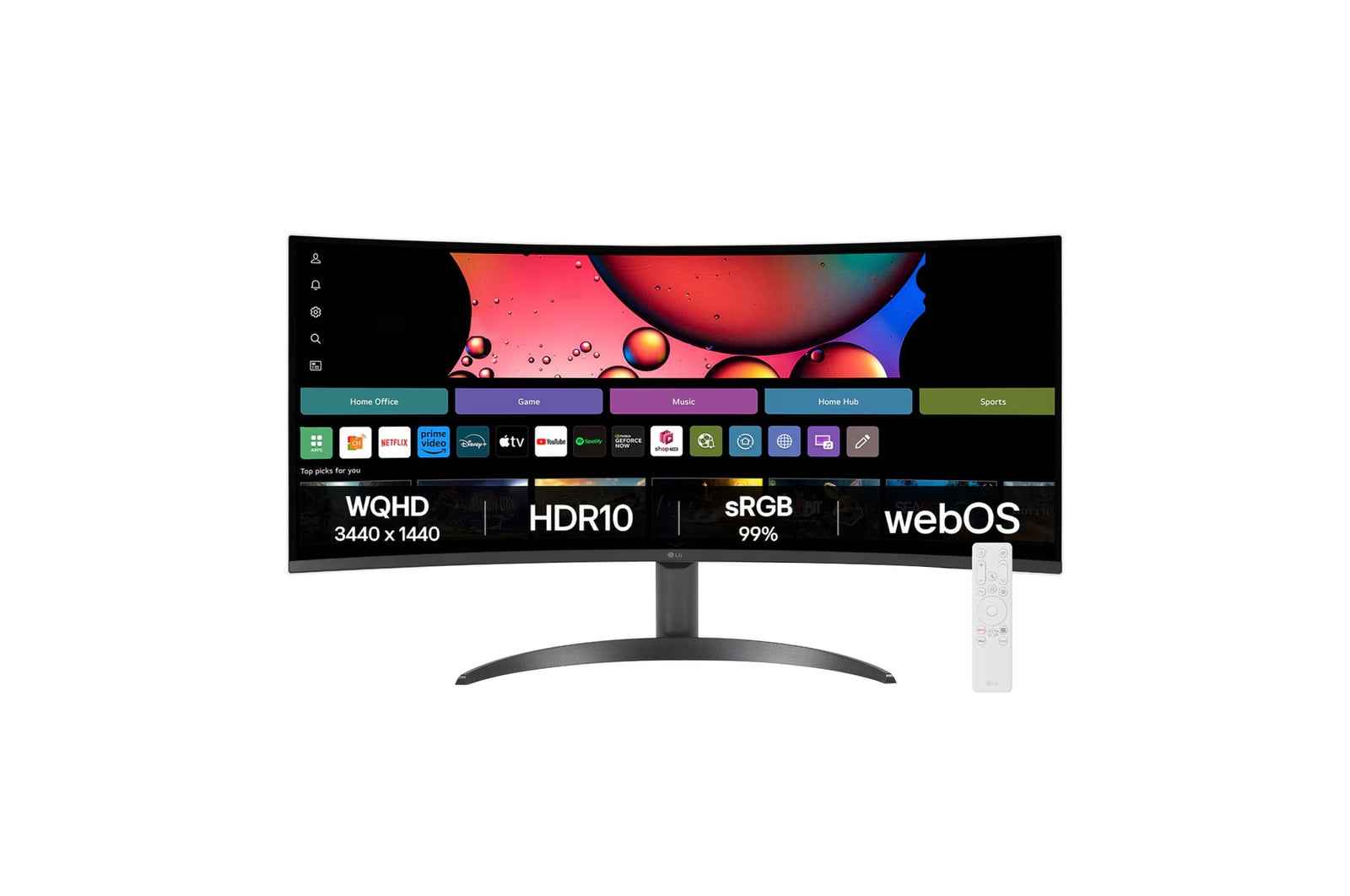 LG Smart Monitor 34SR60QC 34-inch Curved UltraWide WQHD webOS Monitor