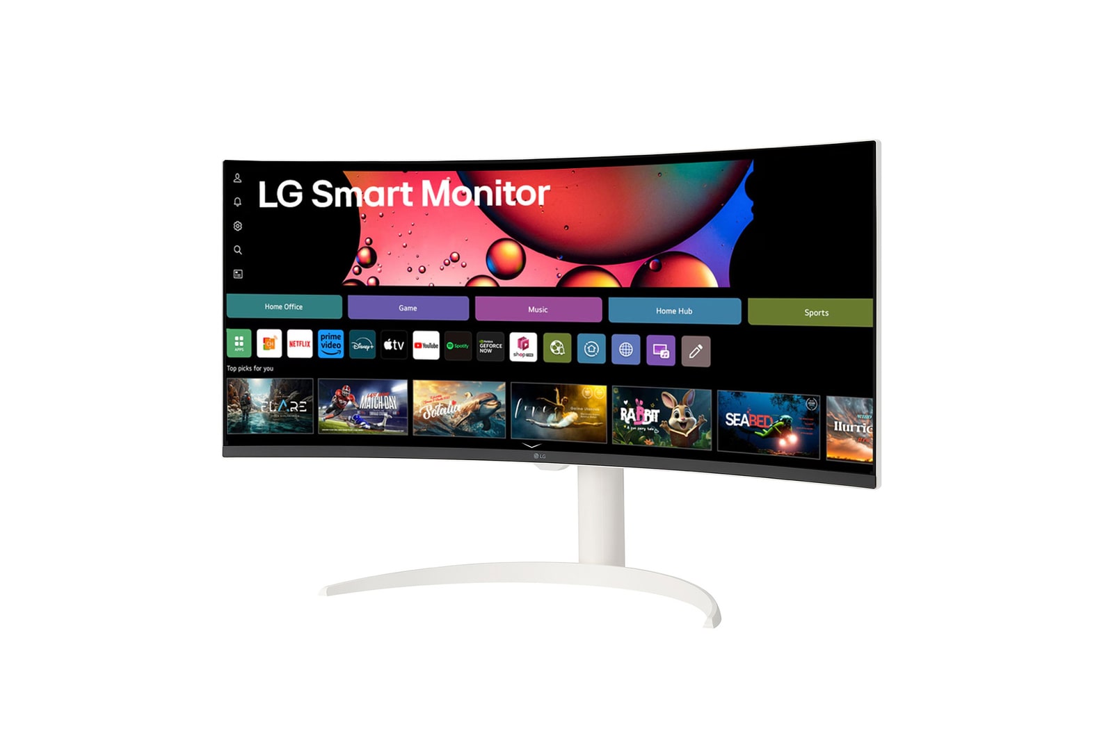 LG Smart Monitor 34SR65QC side view