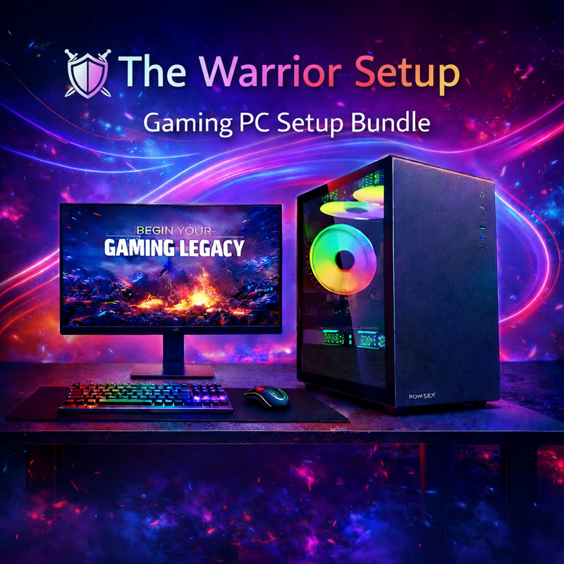 "The Warrior Gaming PC Bundle" - Intel i5-8th Gen | RX580 | 8GB RAM | 144Hz Monitor - Complete Entry Setup